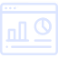 Blue data dashboard icon