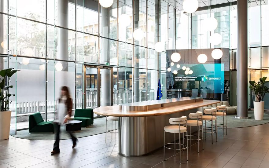 Espace d’accueil réaménagé chez Euronext
