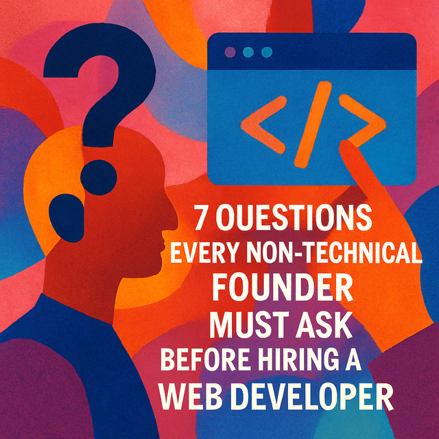 7 Questions Every Non-Technical Founder Must Ask Before Hiring a Web Developer