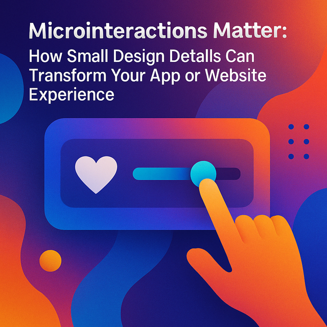 Microinteractions Matter: How Small Design Details Can Transform Your App or Website Experience