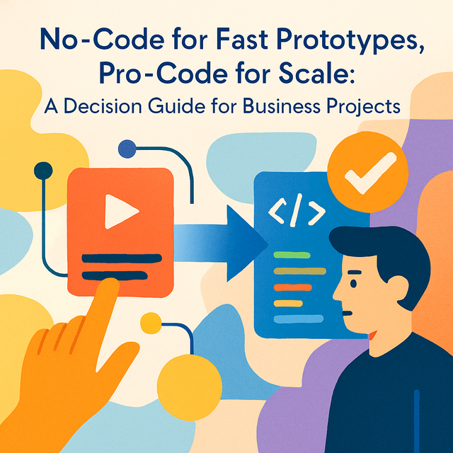 No-Code for Fast Prototypes, Pro-Code for Scale: A Decision Guide for Business Projects