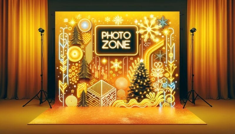 A festive photo booth for unforgettable snapshots