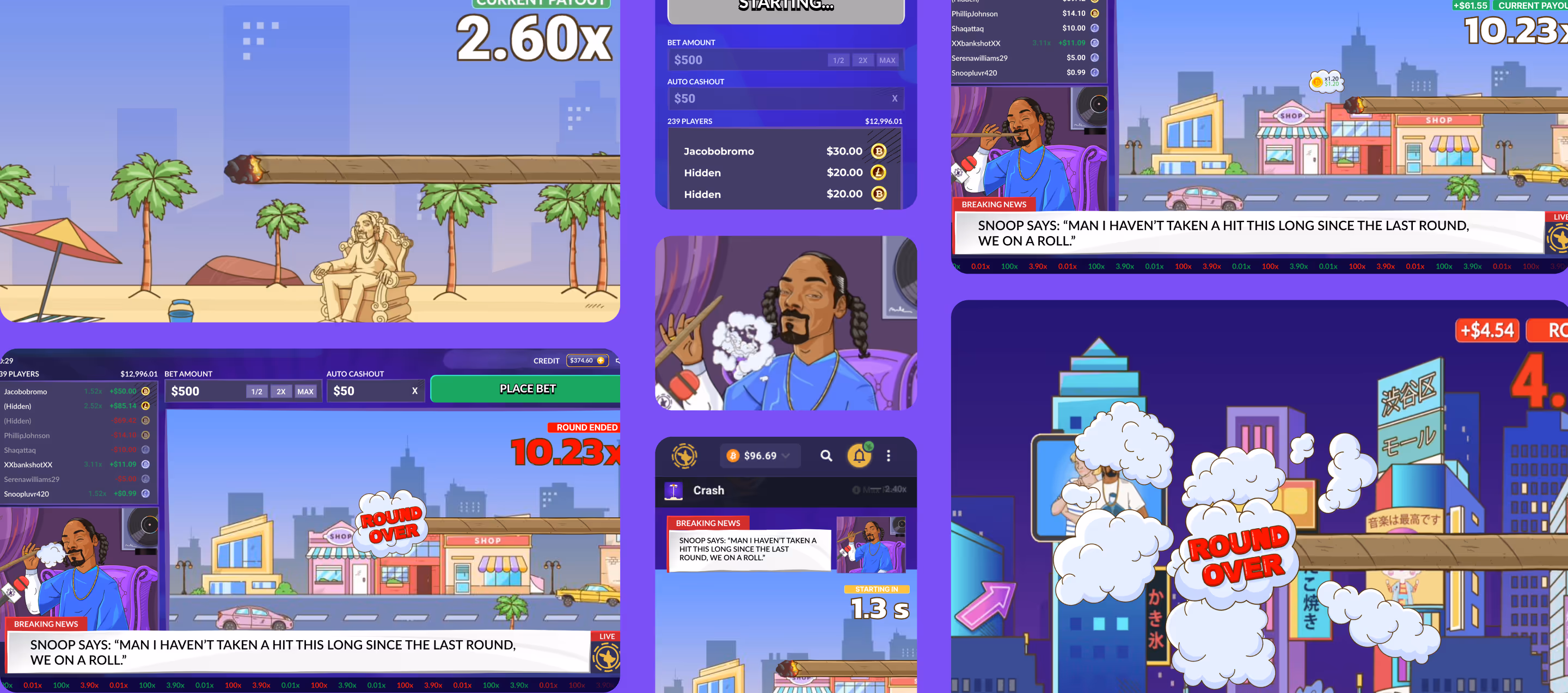 Crypto Casino UI Kit Buttons and modals