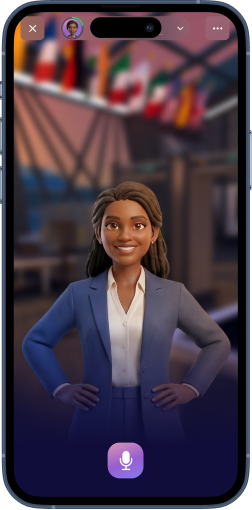 An Immerse conversation open on a phone