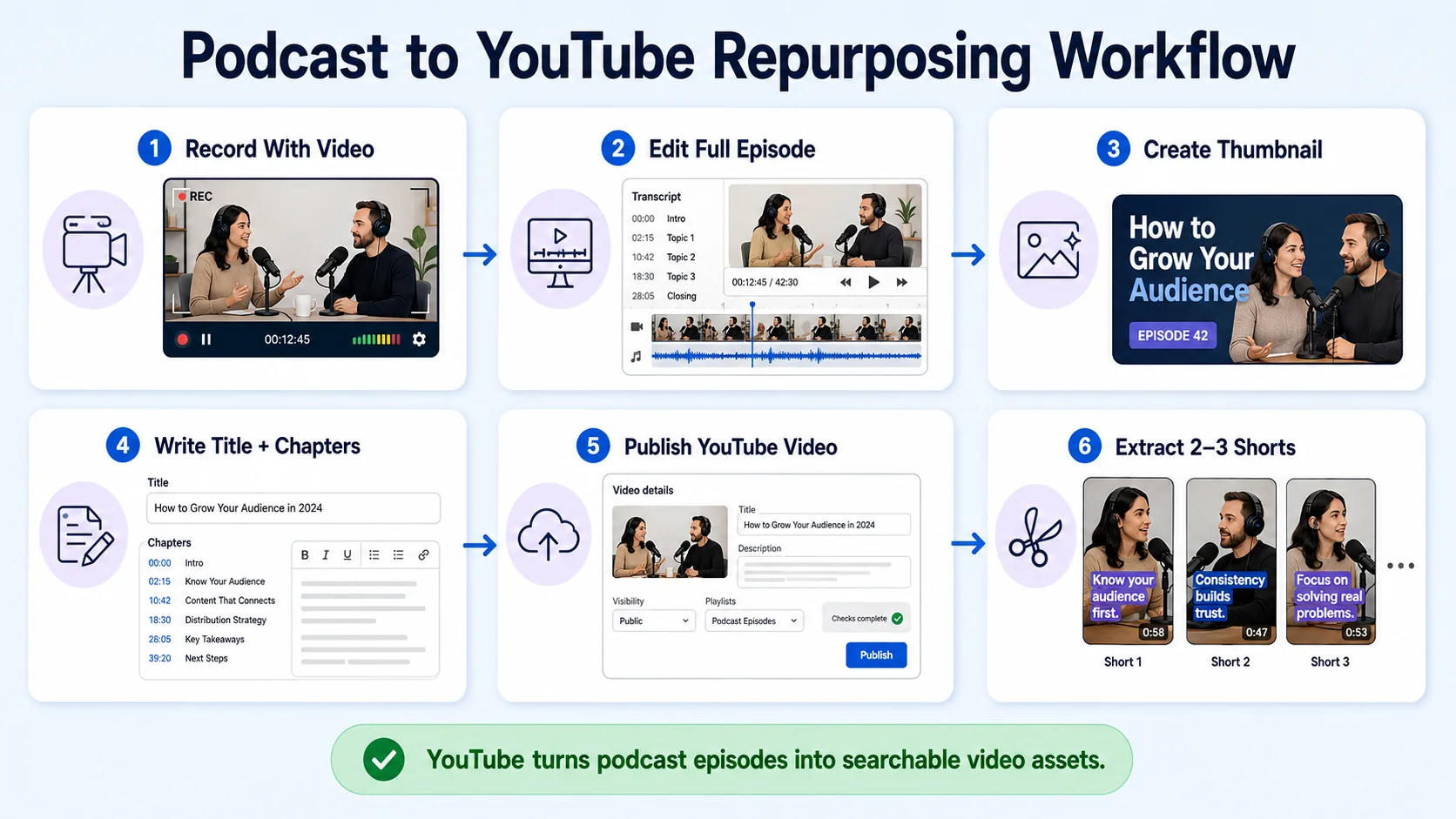 Podcast to YouTube Video: The Repurposing Workflow