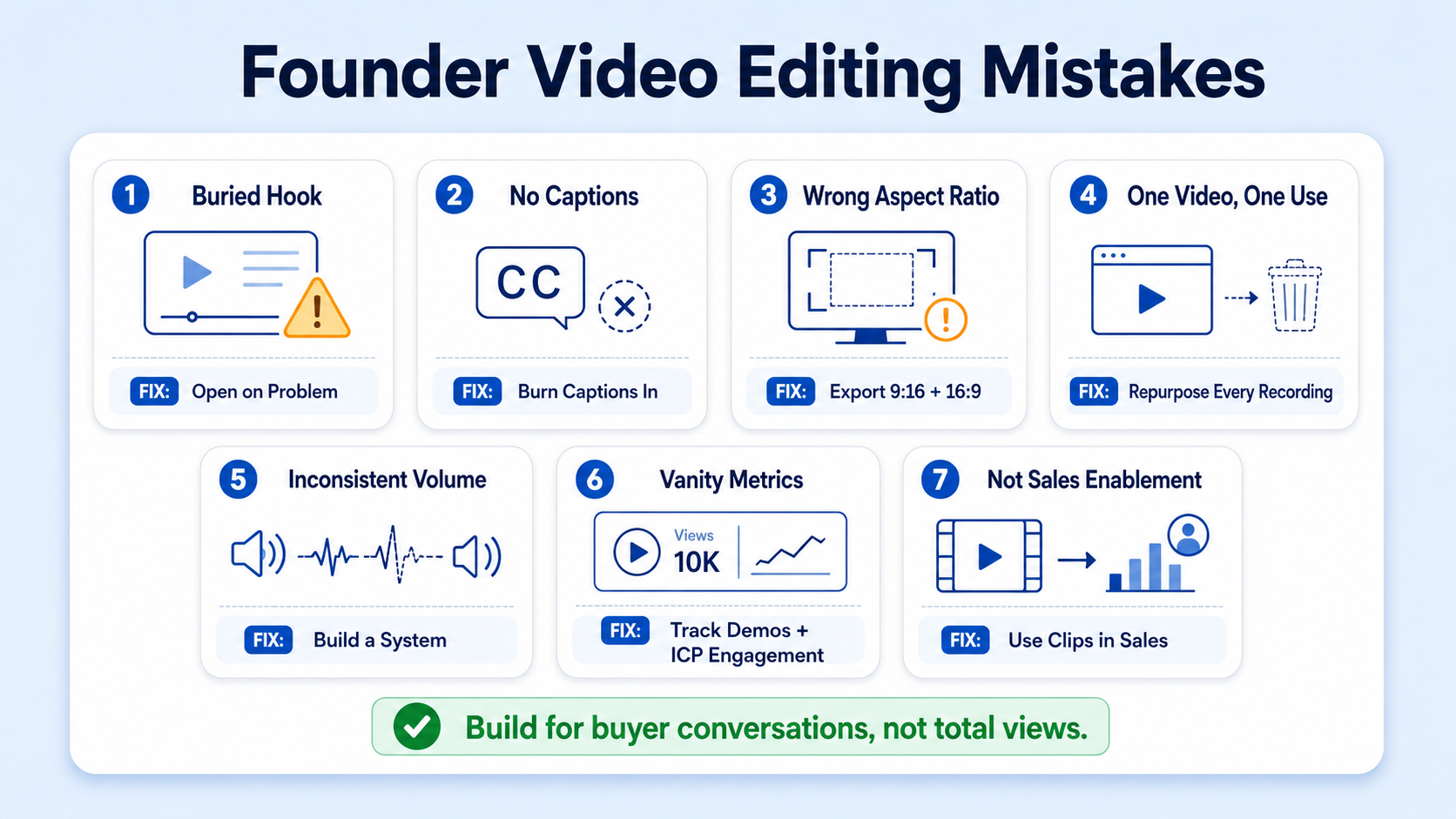 Common Video Editing Mistakes Founders Make, and How to Fix Them