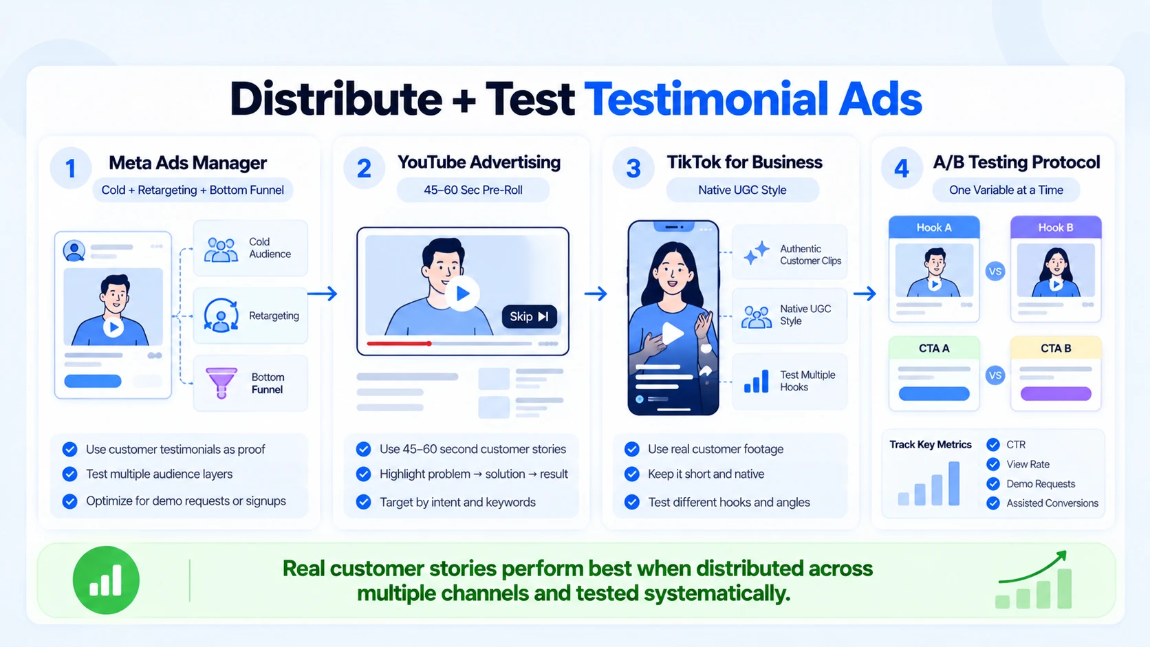 How to Distribute and Test Testimonial Video Ads Across Paid Social