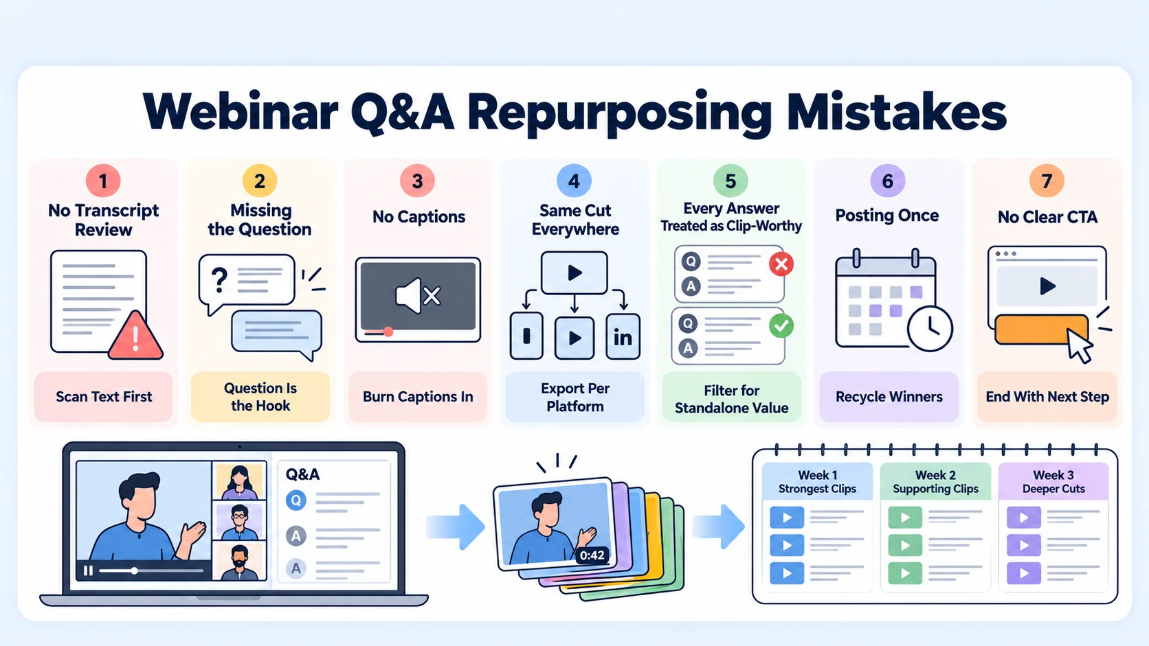Common Mistakes When Repurposing Webinar Q&A Content