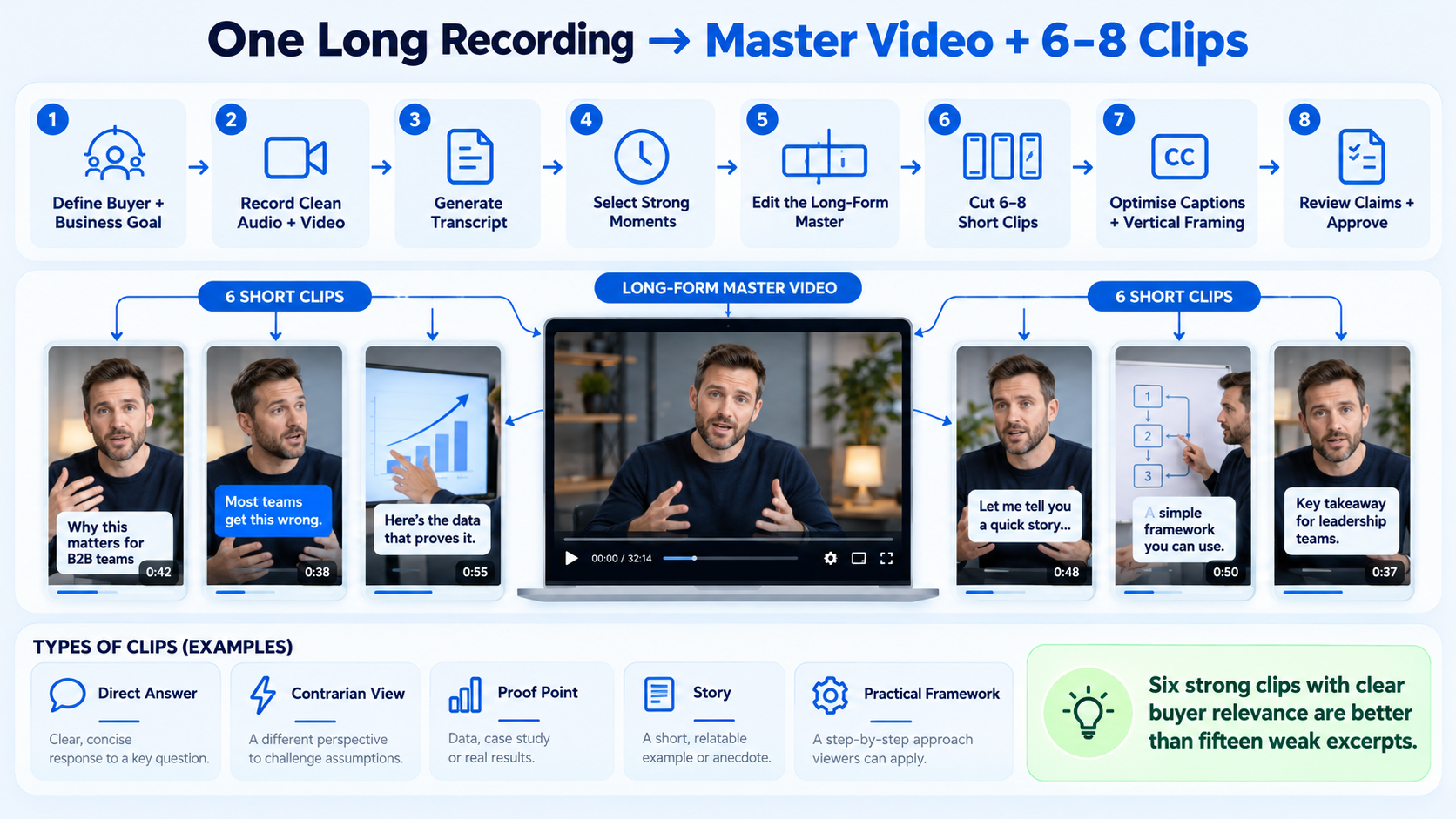 How to Build a Master Recording and B2B Video Clip Set