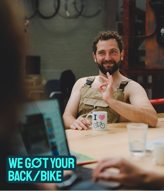 Persoon op speedpedelec