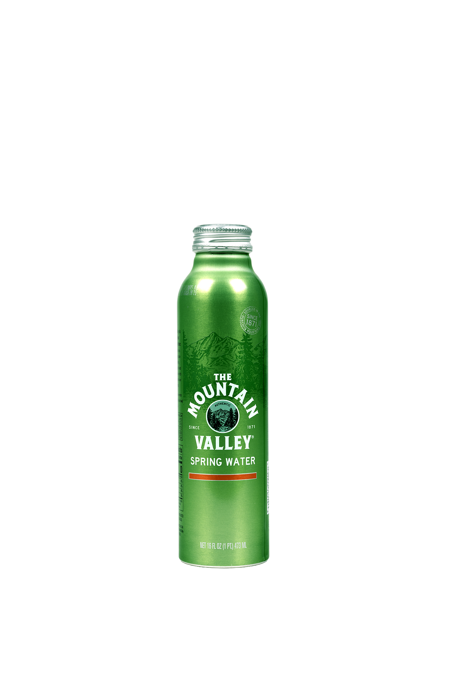 The Mountain Valley Spring Water 16oz Spring Water in Aluminum Bottle 