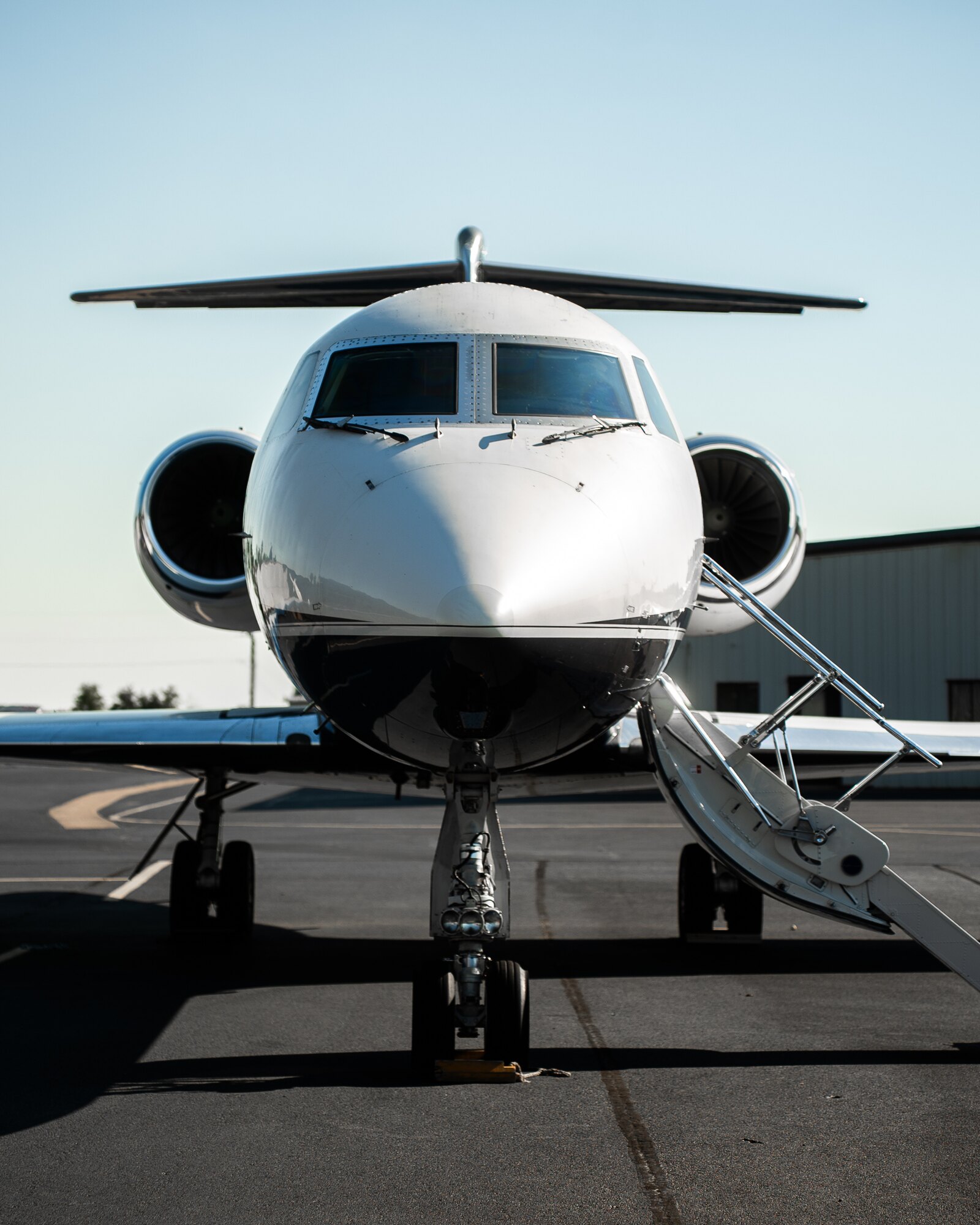 Finished Gulfstream on the ramp outside the Avtec Interiors hangar