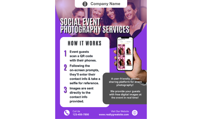 QuicPics Selfie Check-In Sales Flyer