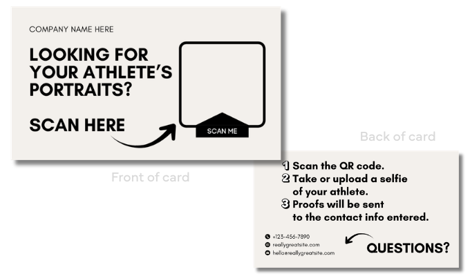 Selfie Check-In QR Card