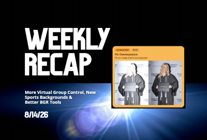 Weekly Recap: More Virtual Group Control, New Sports Backgrounds & Better BGR Tools 🏈✨