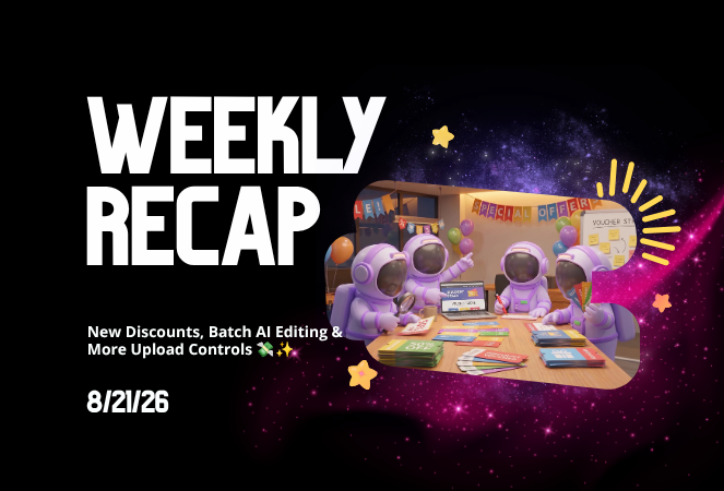 Weekly Recap: New Discounts, Batch AI Editing & More Upload Controls 💸✨