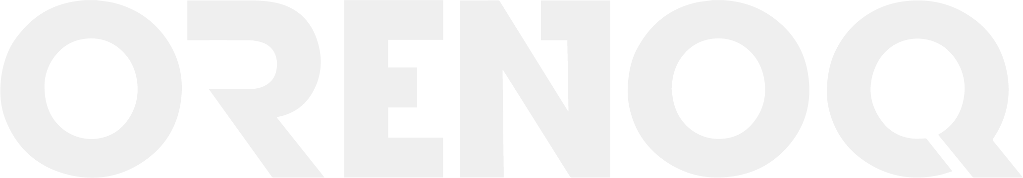 Orenoq letter logo in color white/black