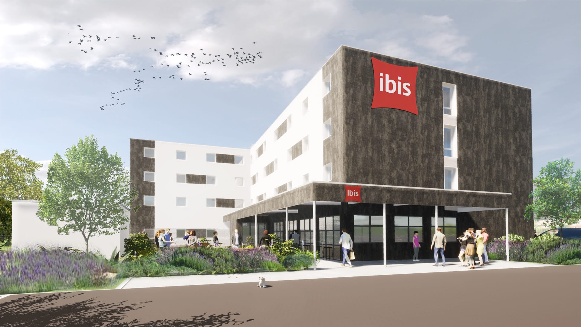 3D plans of the IBIS Hotel project. Image by Orenoq.
