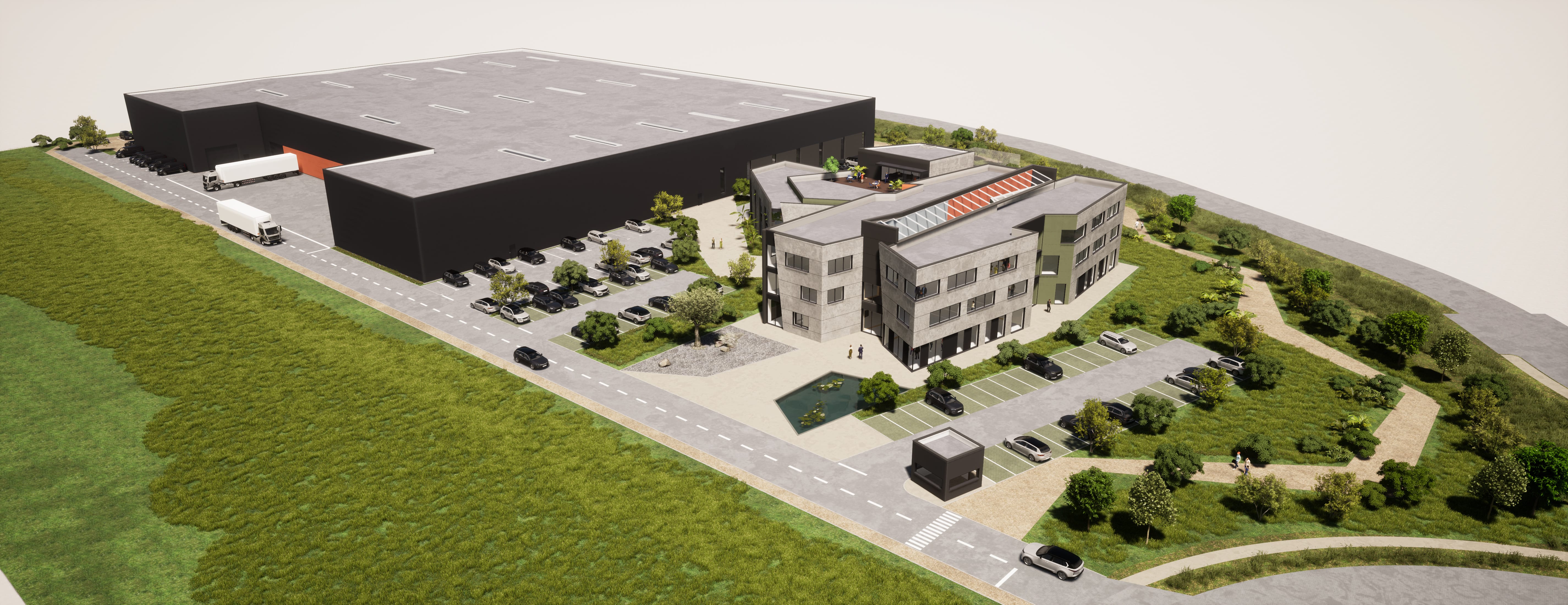 3D plans of the Monteiro industrial site project. Image by Orenoq.