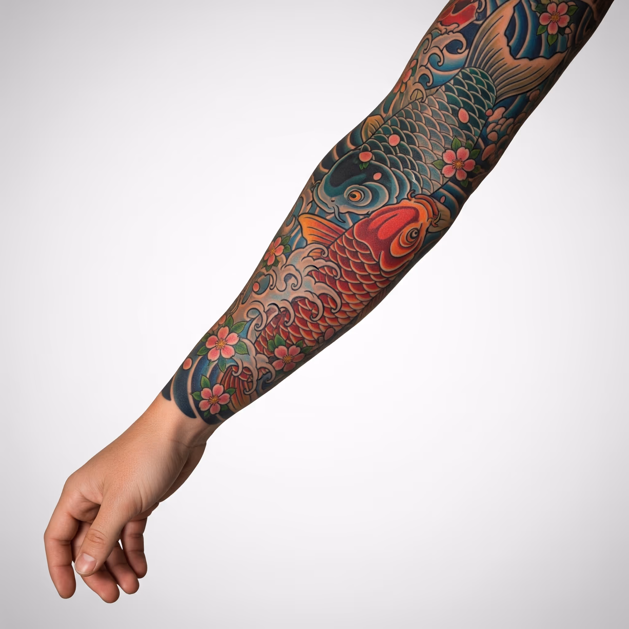Forearm colorful tattoo