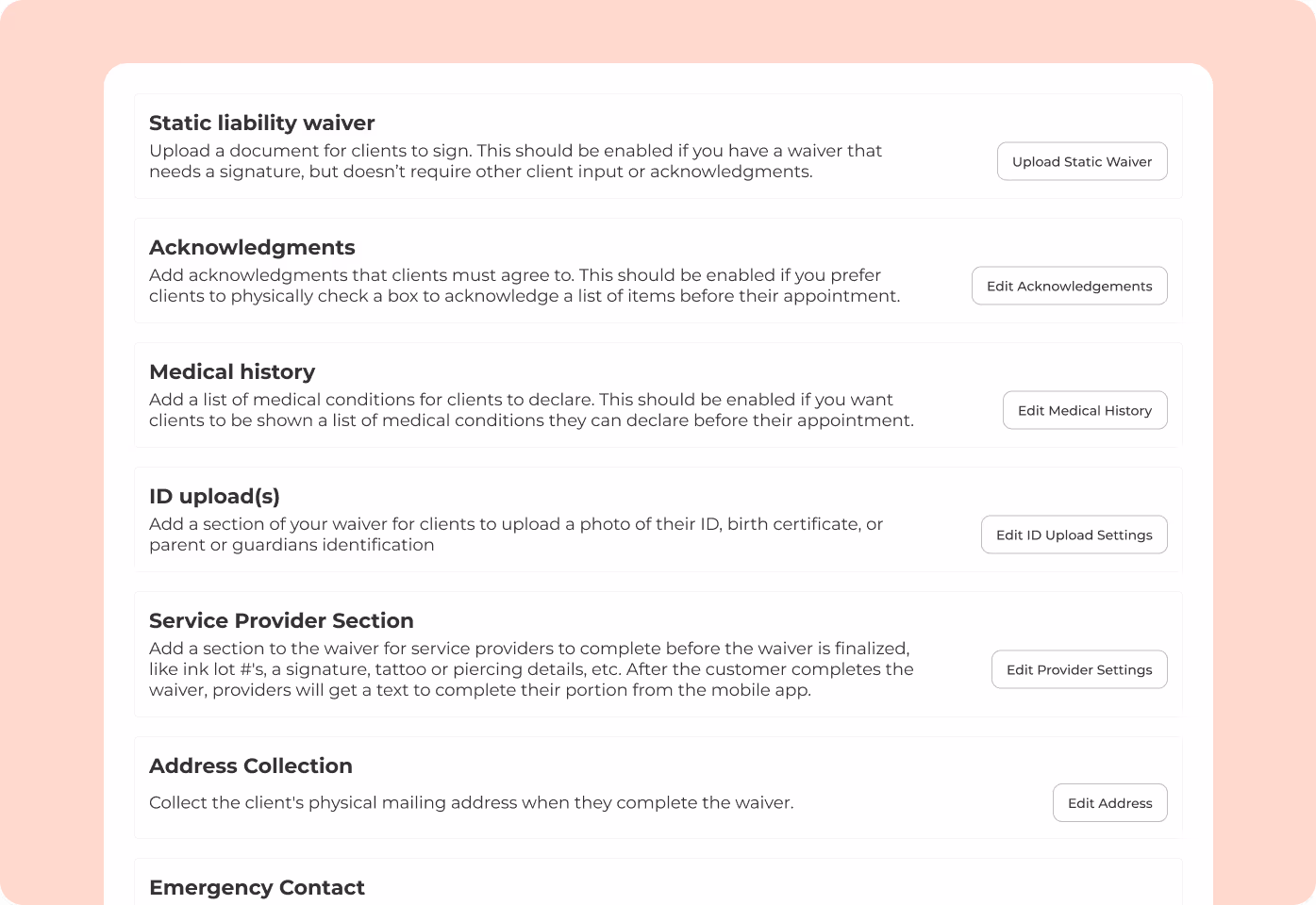 Customize your waiver through Porter