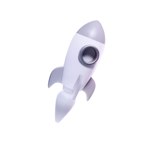 Rocket flying up 
