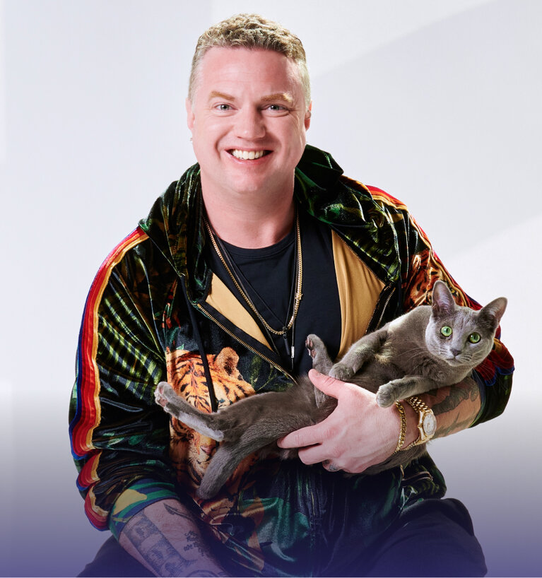 West with a cat