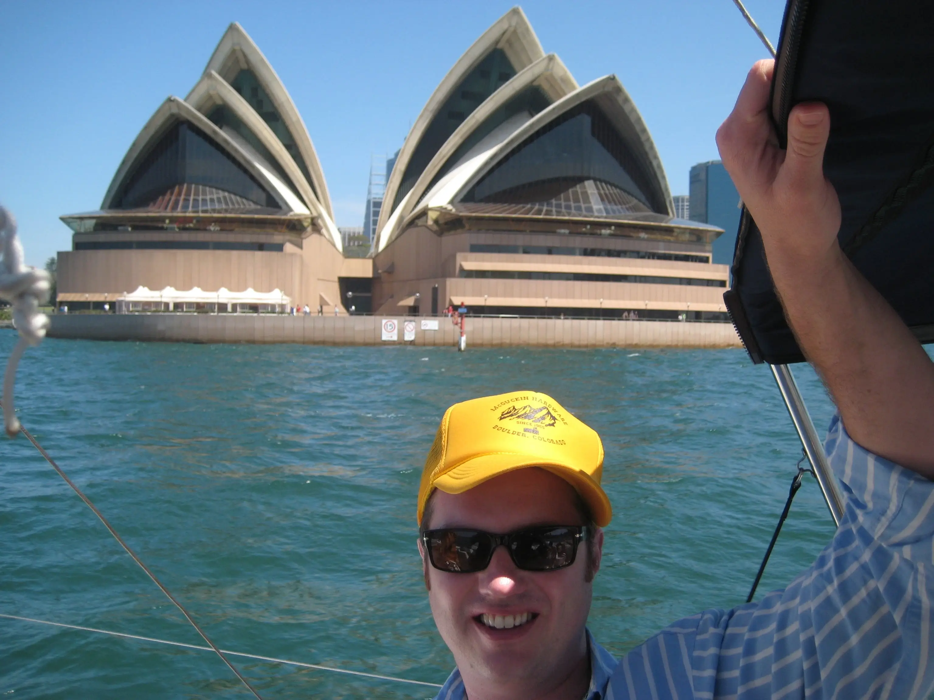 West in Australia with the Sydney Opera House in the background