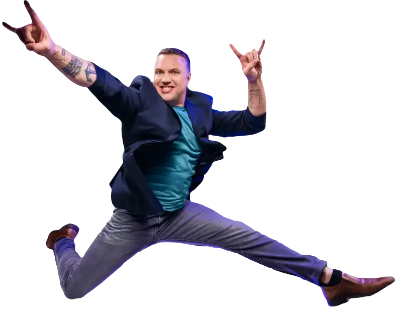 West jumping in the air