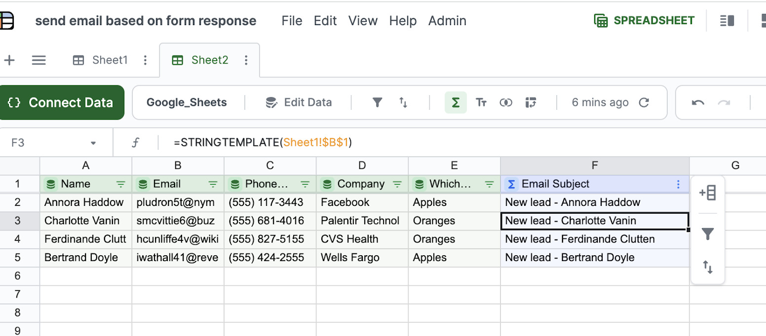 how to send automated emails from google forms