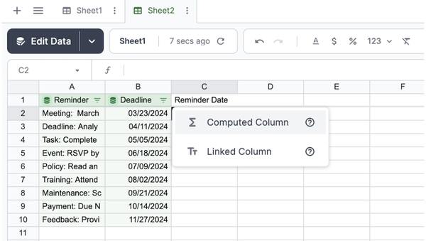 Creating a Computed Column