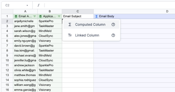 Making a Computed Column to Send Email Reminders