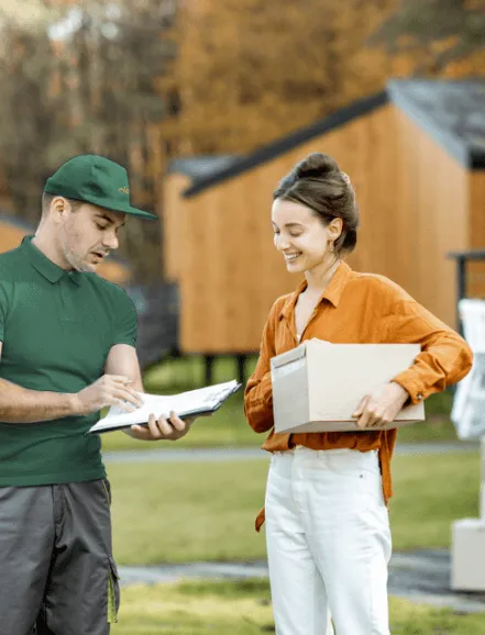 Ridly staff talking with customer