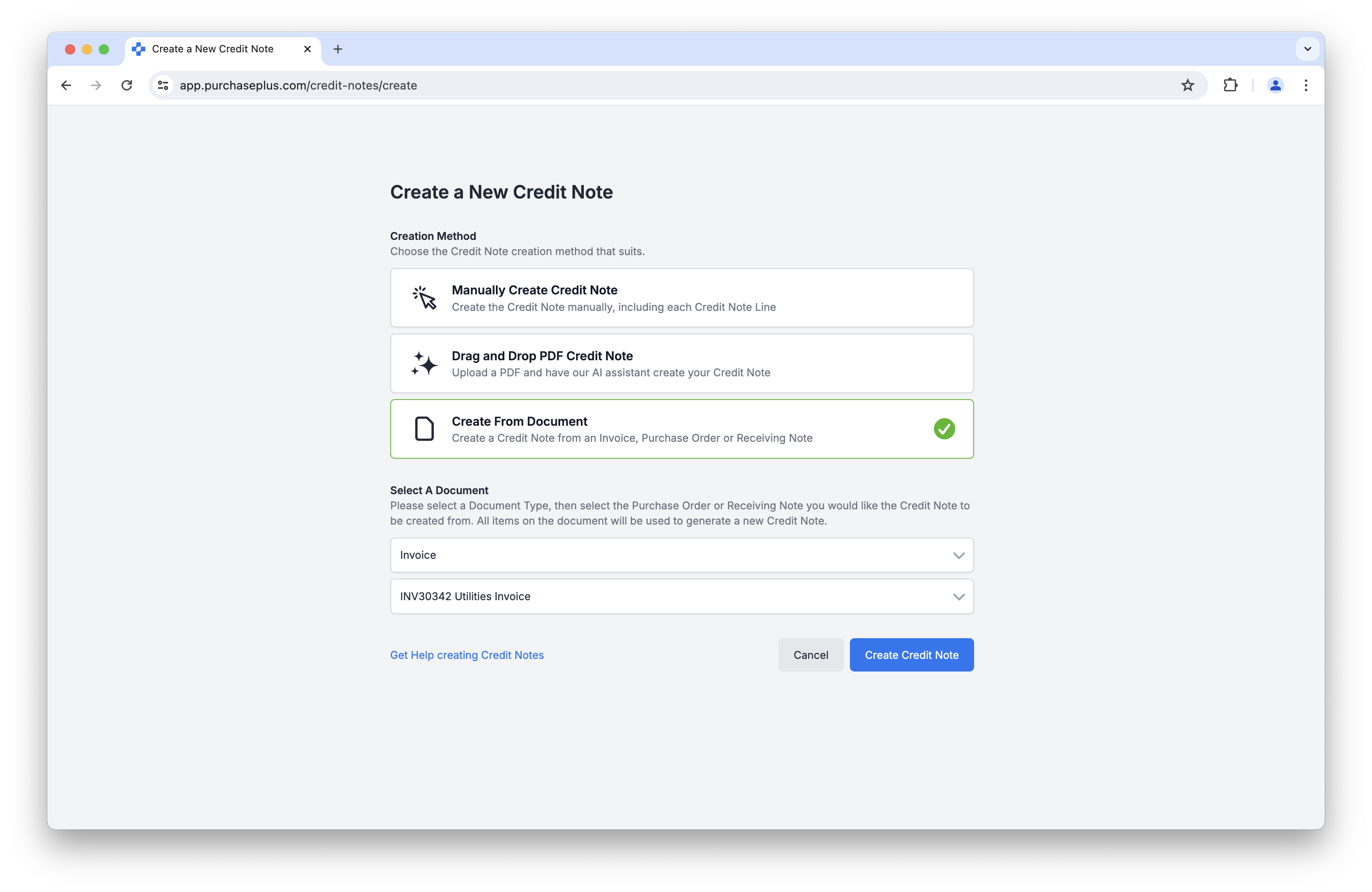 Advanced Searching Products to add to a Credit Note lIne