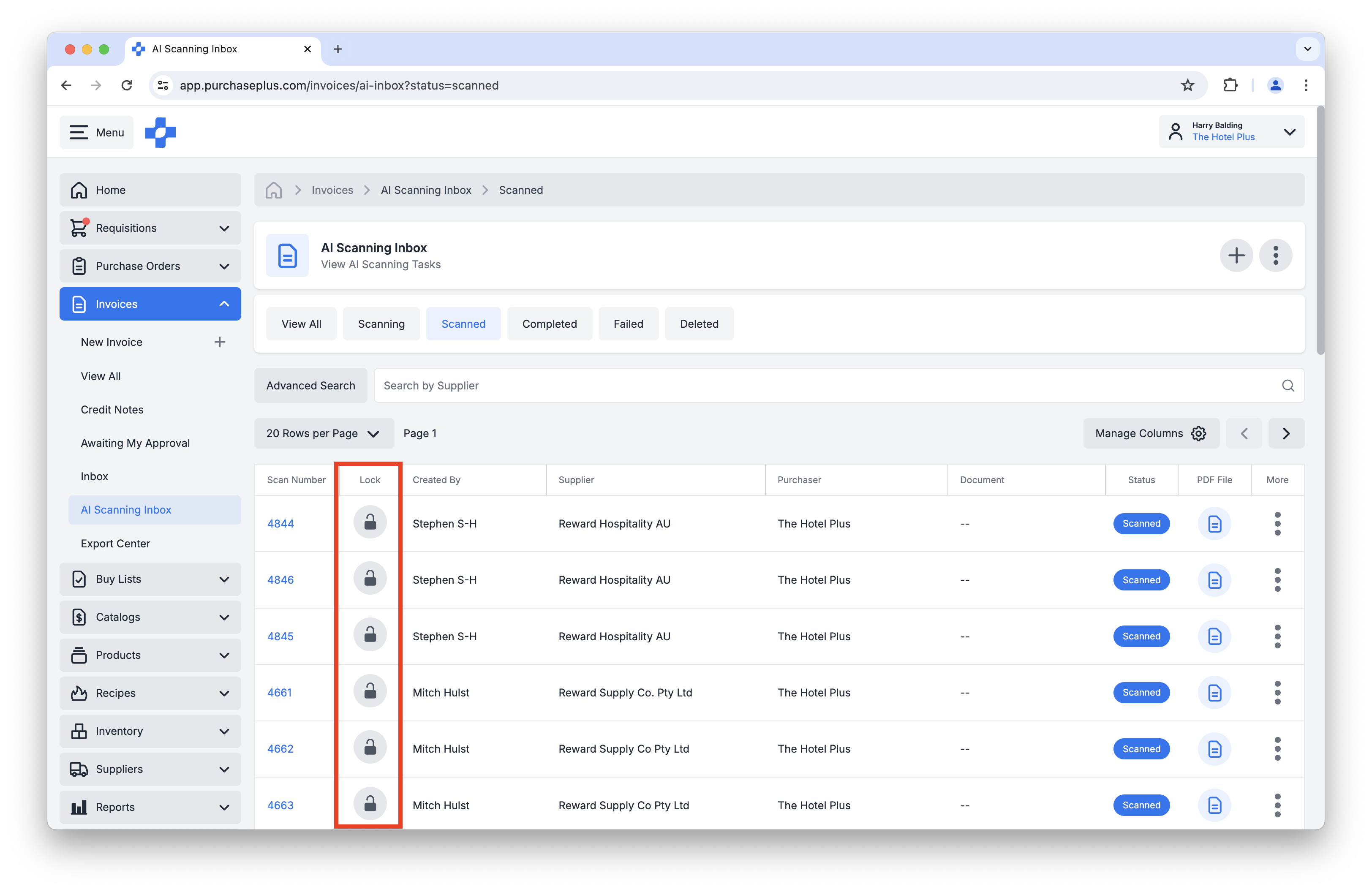 Lock an AI Scanning Task