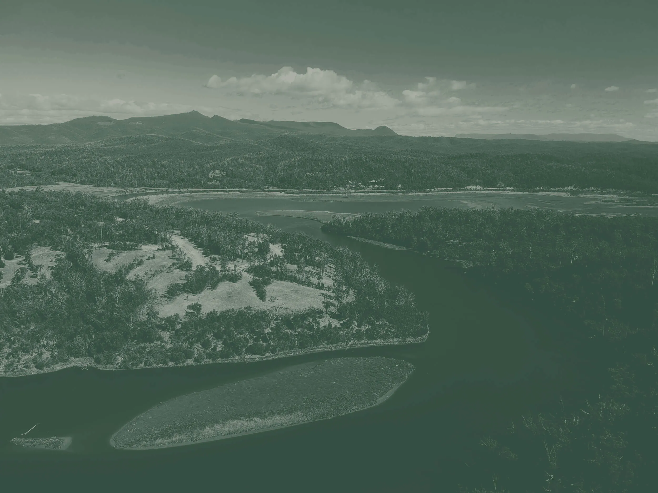 Overview of Scamander, Tasmania