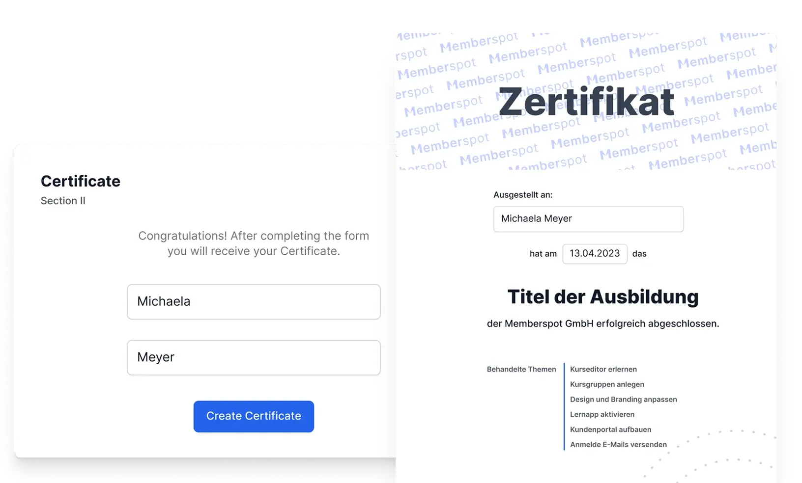 Zertifikate