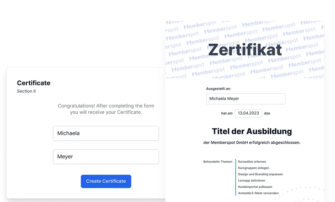 Zertifikate