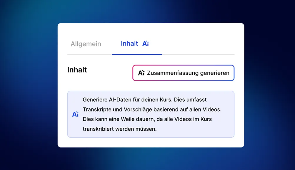 AI Summary Visualisierung