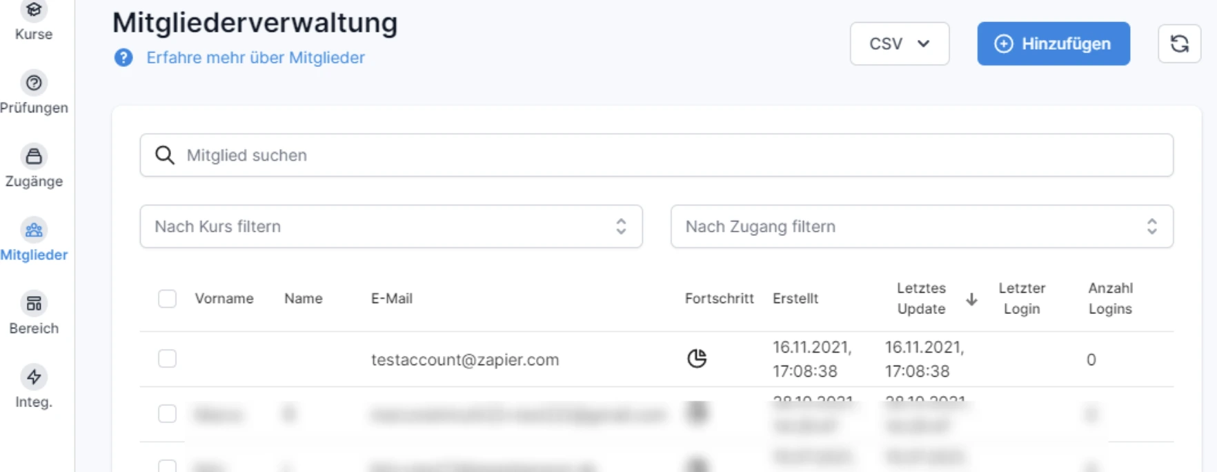 Mirgliederverwaltung Memberspot