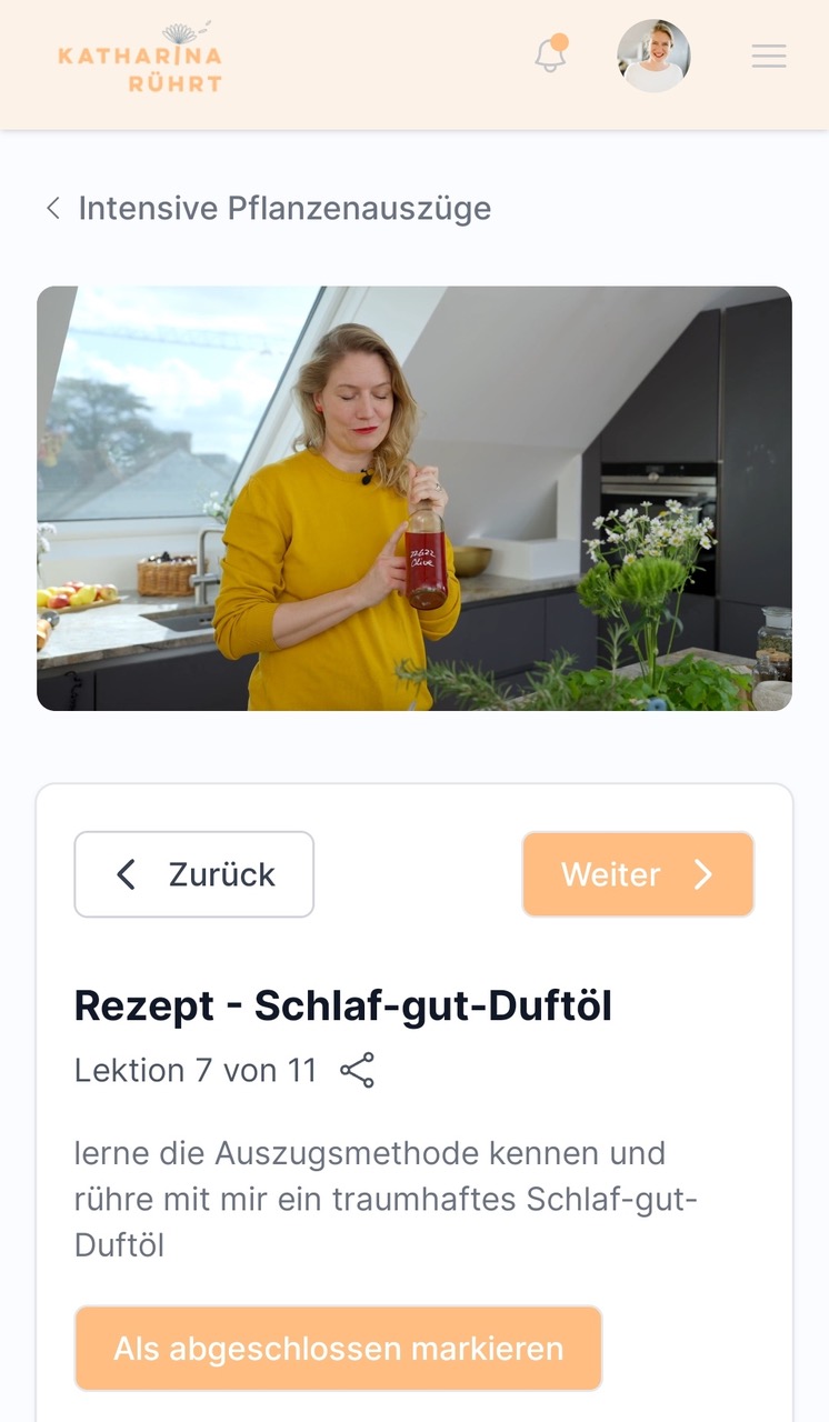 Katharina rührt Kurs