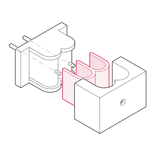 An a example of the process for injection moulding.