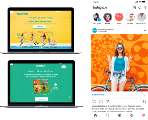 Grainful site and ad