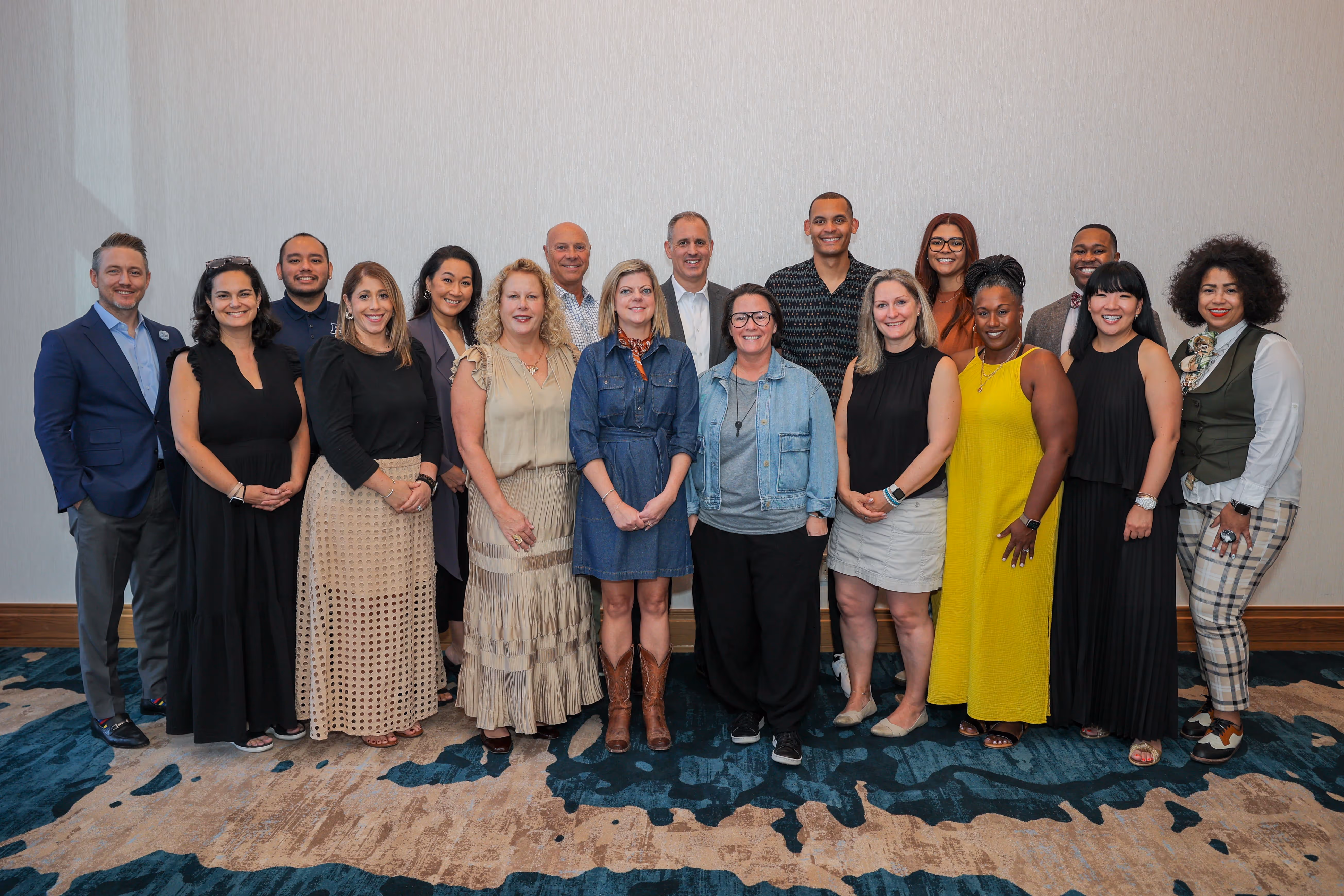 A group of ATI attendees at a social.