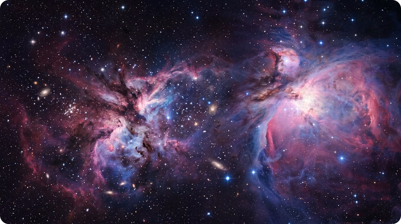 AI generated deep space nebula skybox panorama