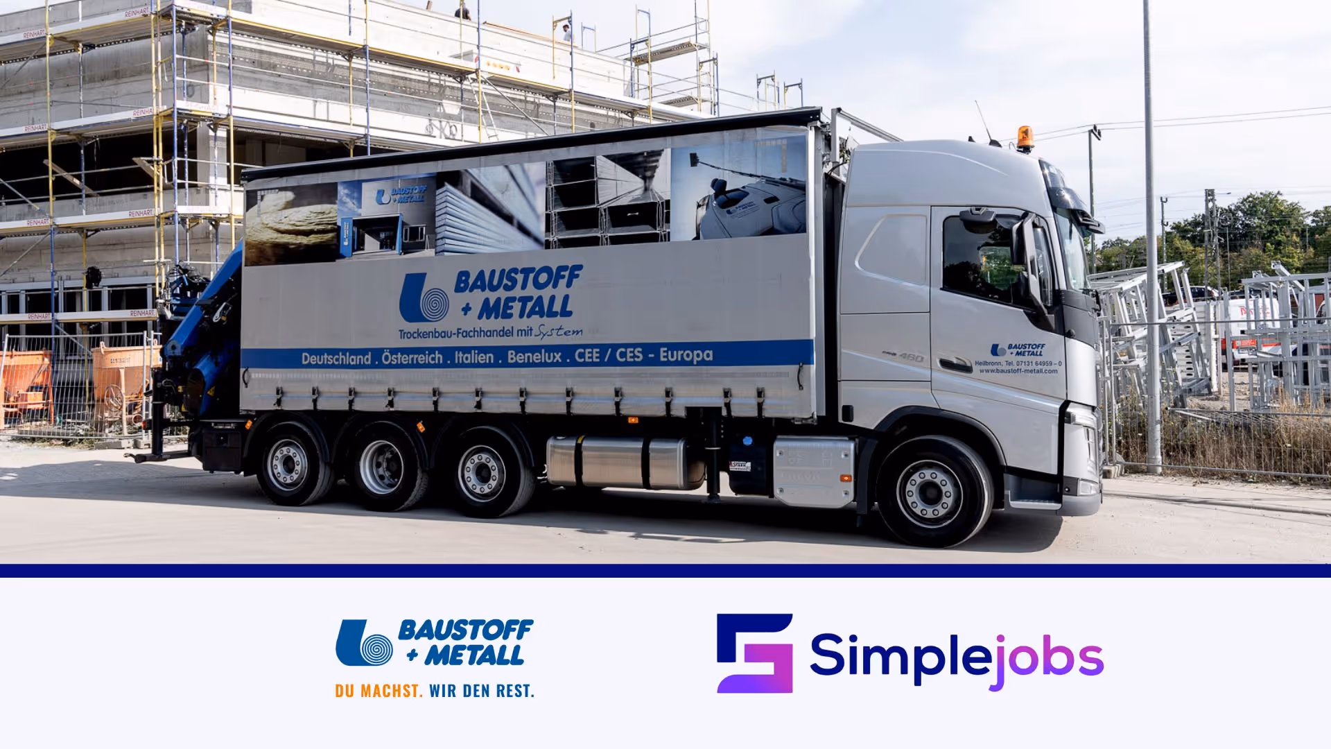 „Simplejobs deckt genau unsere Anforderungen und Bedürfnisse ab. Das hat uns sehr geholfen und entlastet.“ – Baustoff + Metall