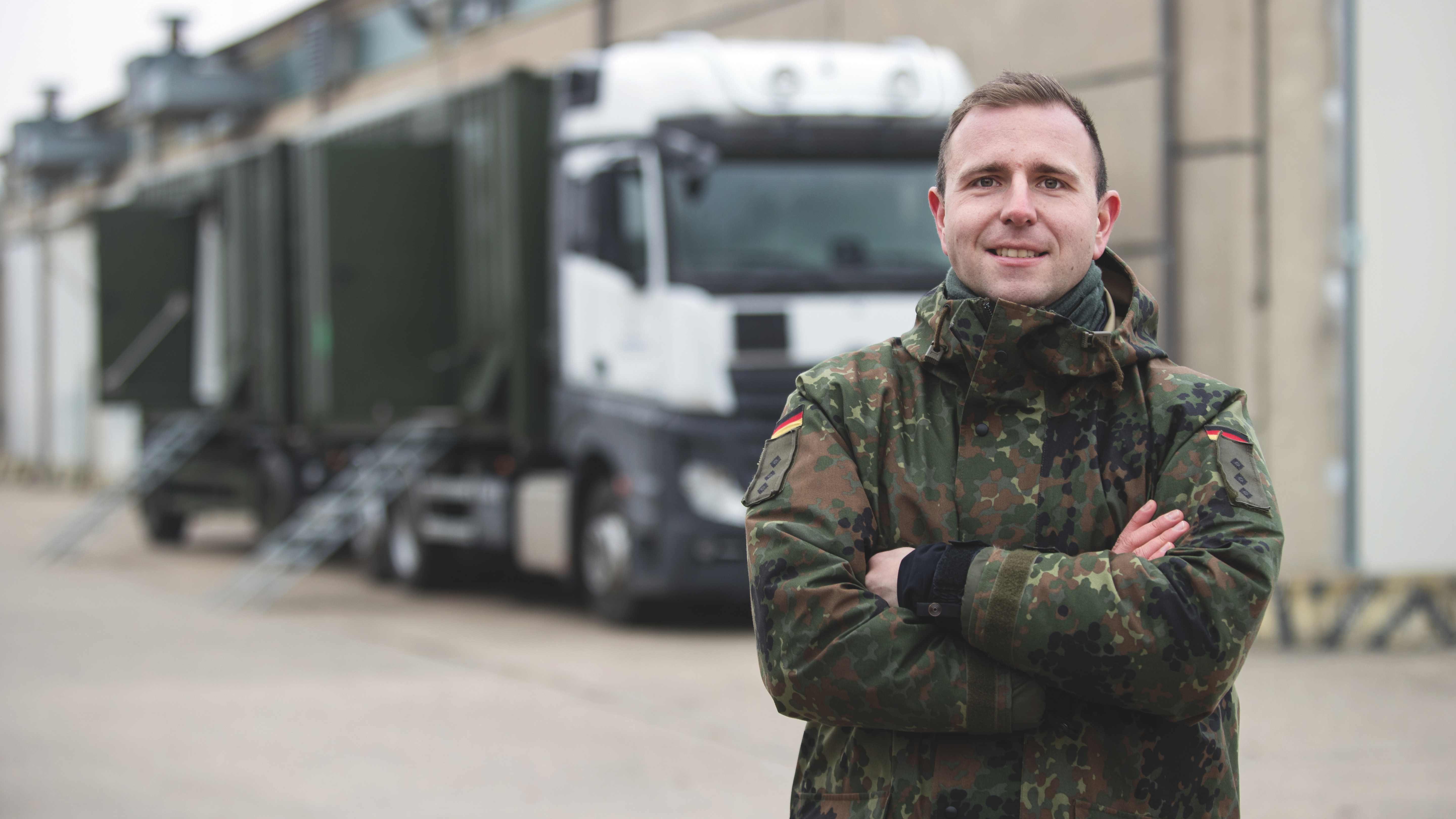 Fachkraft der Bundeswehr in der Logistik