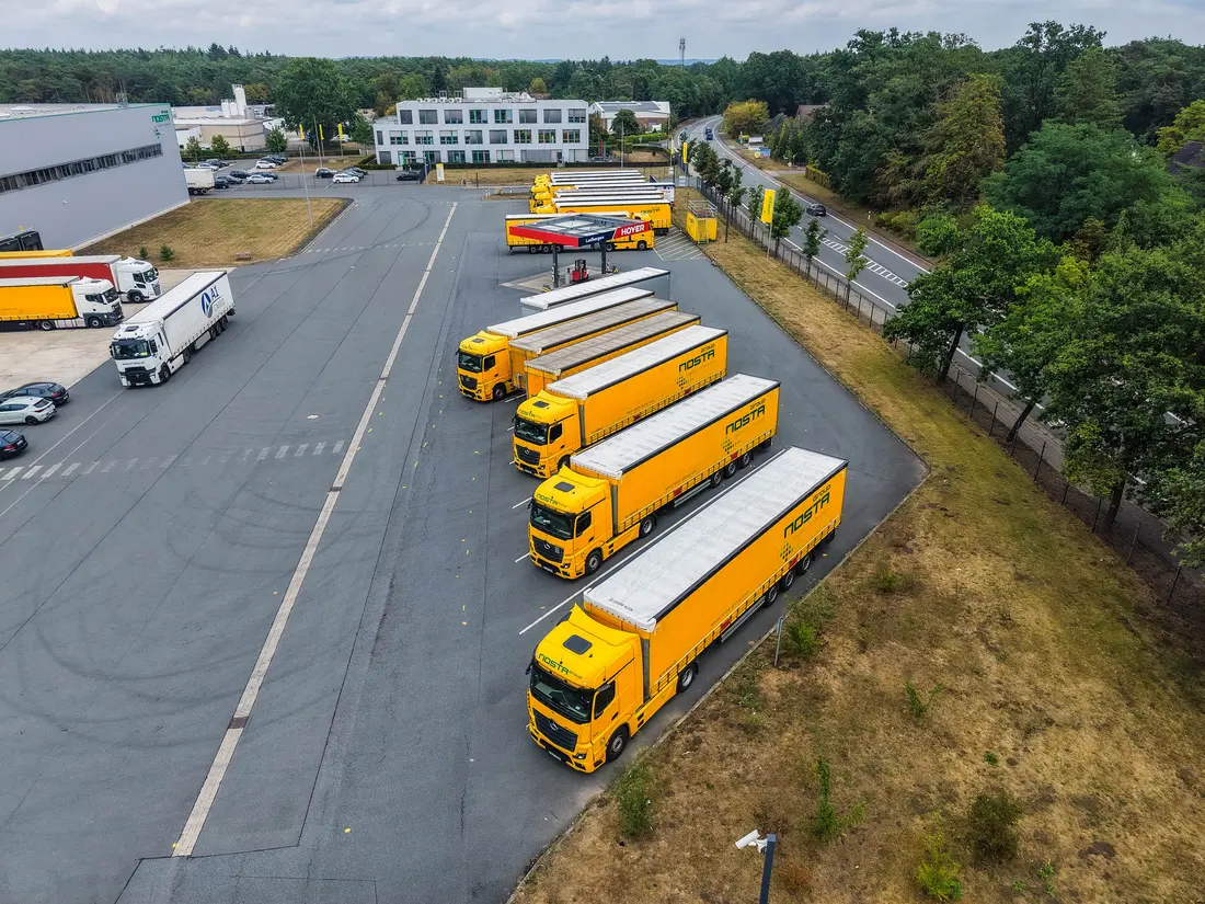 NOSTA Fuhrpark aus der Luft