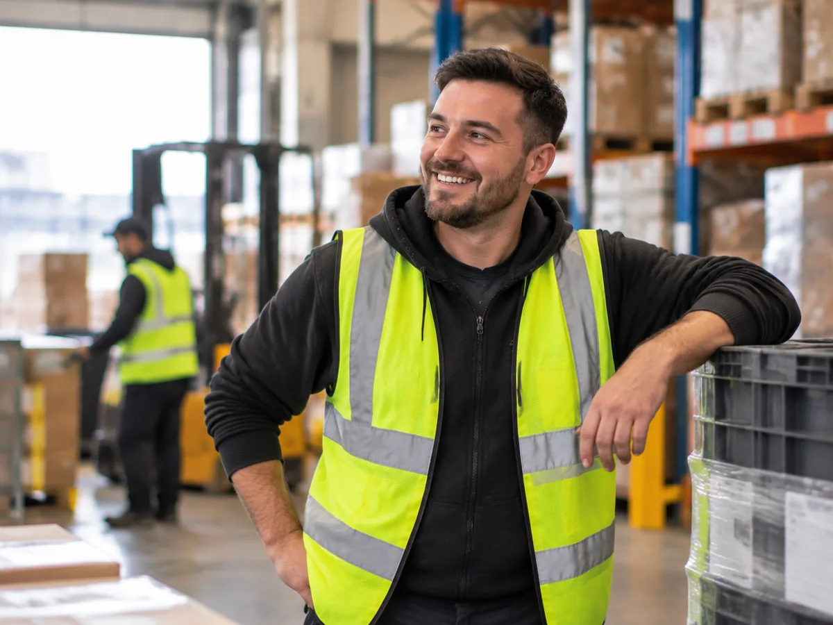 Mitarbeiter im Lager bei hagebau