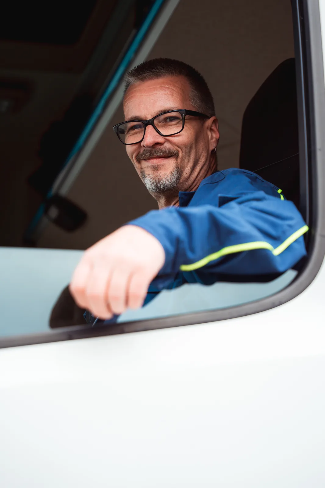 LKW-Fahrer bei Hammer im Fernverkehr